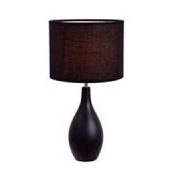All The Rages All The Rages LT2002-BLK Oval Base Ceramic Table Lamp - Black LT2002-BLK
